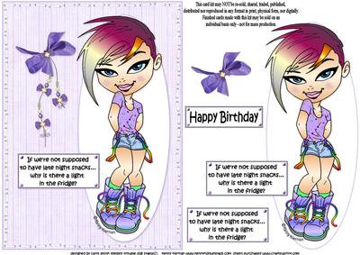 The Teen Diva and Late Night Snacks Quick Card