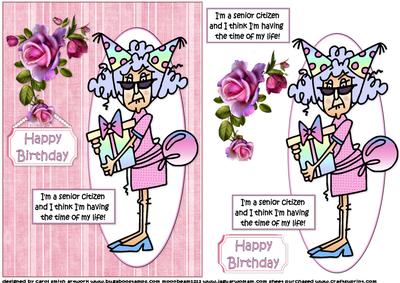 Stella is Having the Time of Her Life Quick Card