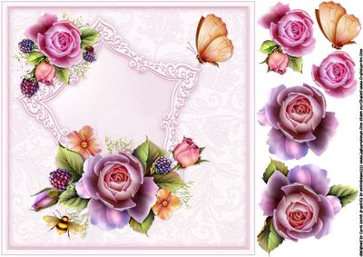 8x8 Pink English Roses