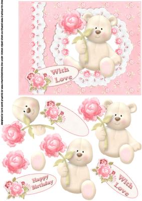 Beary Cute Roses with Love