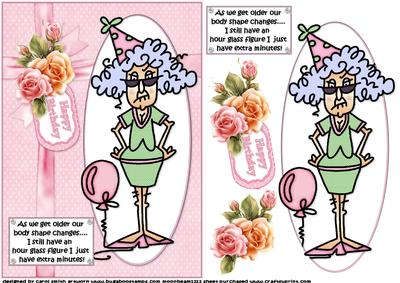 Stella and Her Hour Glass Figure Quick Card
