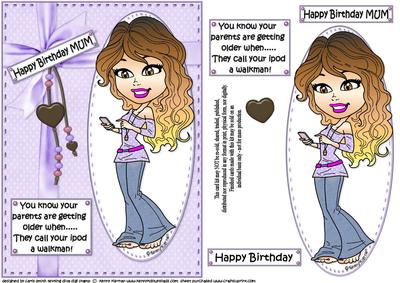 Teen Diva Sends Birthday Wishes for Her Mum Quick Card