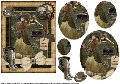 Steampunk Lady Style Pyramid