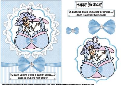 Stella and Her Push Up Bra Quick Card