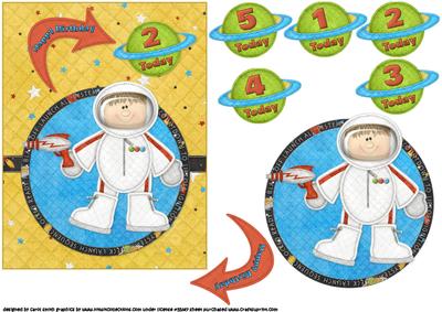 Spaceman Birthday Boy Age 1-5 Quick Card