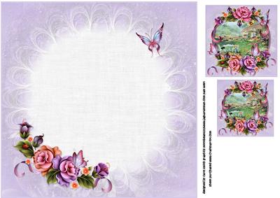 8x8 Afternoontea in the Flower Garden Insert Plate