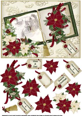 A Christmas Book Scene Green