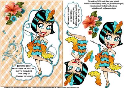 Frieda Flapper is Fabulous Orange/blue