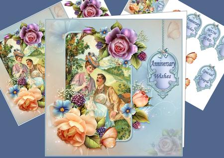 8x8 English Roses Anniversary Mini Kit