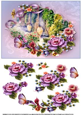The Mediterranean Patio with Flowers