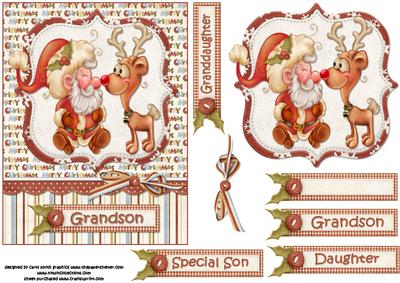 Santa and Rudolf Quick Card