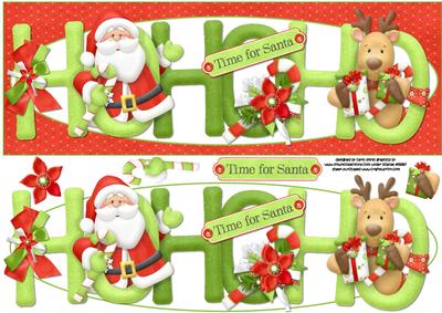 Large Dl Ho Ho Ho Time for Santa
