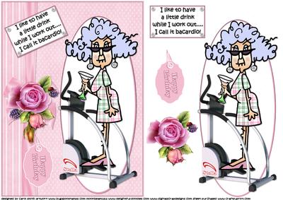 Stella and Her Work Out Quick Card