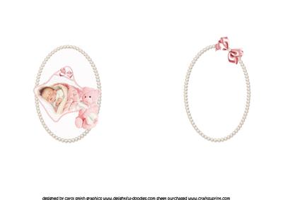 New Baby Girl Lace and Pearls Insert