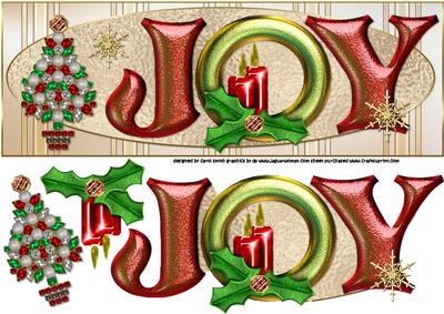 Large Dl Jeweled Joy Christmas