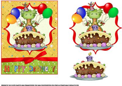 The Birthday Dragon for Boy or Girl Quick Card