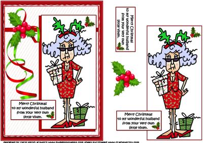 Stella Sends Gus Christmas Wishes Quick Card