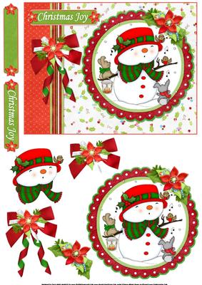Christmas Joy Snowman Quick Card