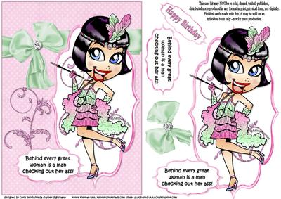 Frieda Flapper is a Great Woman Quick Card