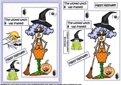 Stella Wicked Witch Halloween or Birthday Quick Card