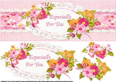 Lace Doily with Flowers Large Dl 1