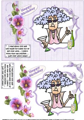 Stella and Left Over Wine Quick Card