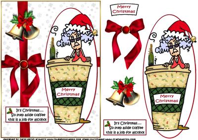 Stella and Her Christmas Coffee Quick Card