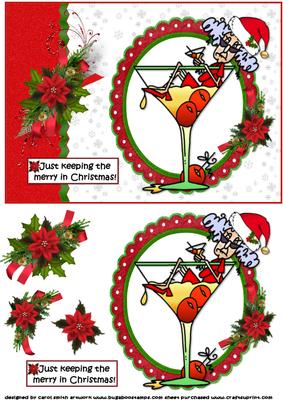 Stella is Keeping the Merry in Christmas Quick Card