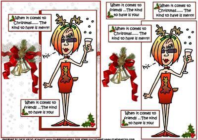 J.j Christmas Friend Quick Card