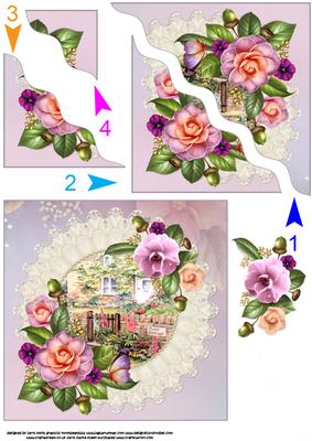 Rose Cottage with Camellias Side Stacker
