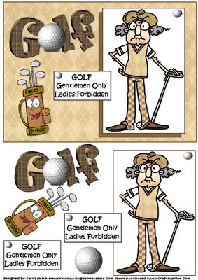 Gus Thinks Golf is Just for the Men Quick Card