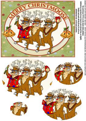 Merry Christmoose Oval Pyramid