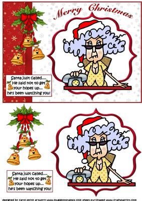 Santa Just Called Stella Quick Card