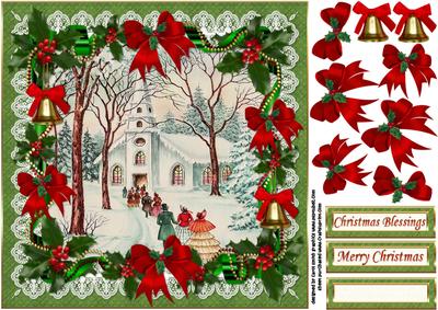 8x8 Vintage Christmas Walk to Church