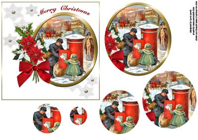 Vintage Christmas Postman Pyramid