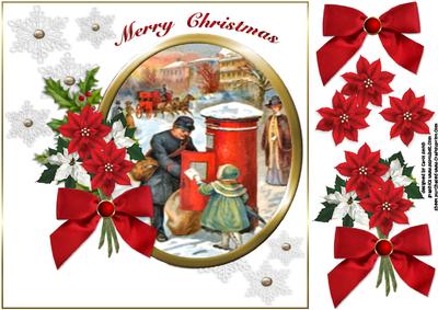 8x8 Vintage Christmas Postman