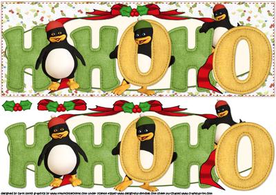 Ho Ho Ho Penguin Large Dl