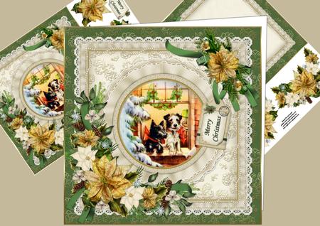 8x8 Vintage Westie Christmas Mini Kit