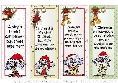 Collection Four Stella Christmas Bookmarks
