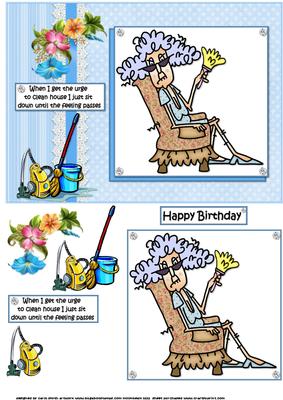 Stella and Her House Cleaning Quick Card