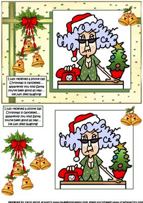 Stella Christmas is Cancelled Quick Card