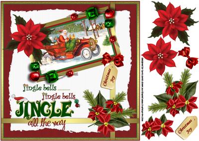 8x8 Jingle All the Way with Vintage Santa