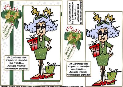 Stella Remembers Her Friends at Christmas Quick Card