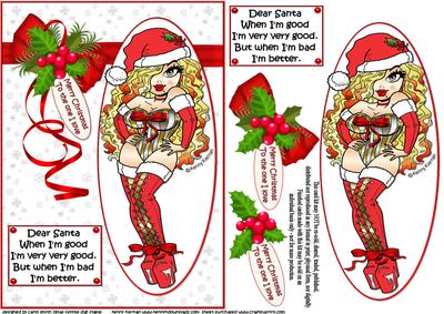 Xmas Hottie Christmas Wishes to the One I Love Quick Card