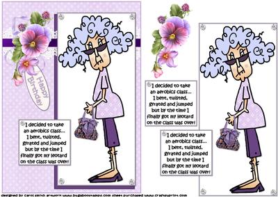 Stella and Her Aerobics Class Quick Card