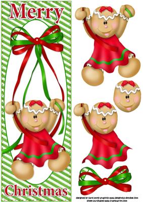 Gingerbread Girl Christmas Large Dl