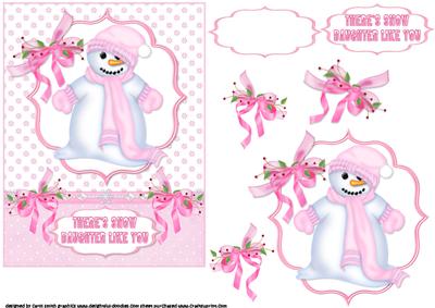 There's Snow Daughter Like You Christmas Quick Card