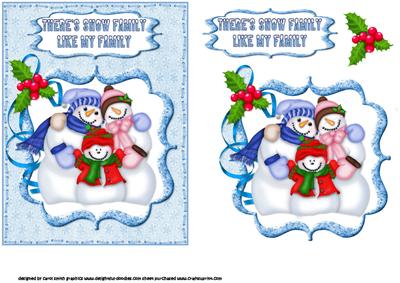 There's Snow Family Like My Family Quick Card
