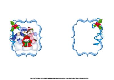 There's Snow Family Like My Family Insert