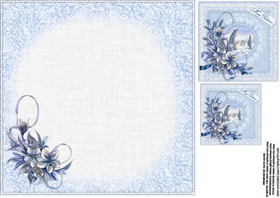 8x8 Family of Penguins Winter Scene Insert Plate